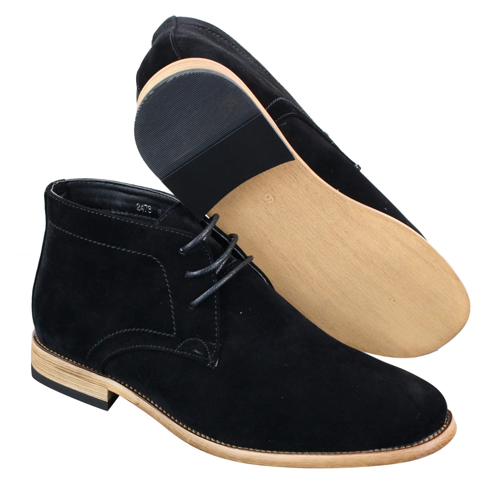 Botines de tobillo de gamuza sintética para hombre