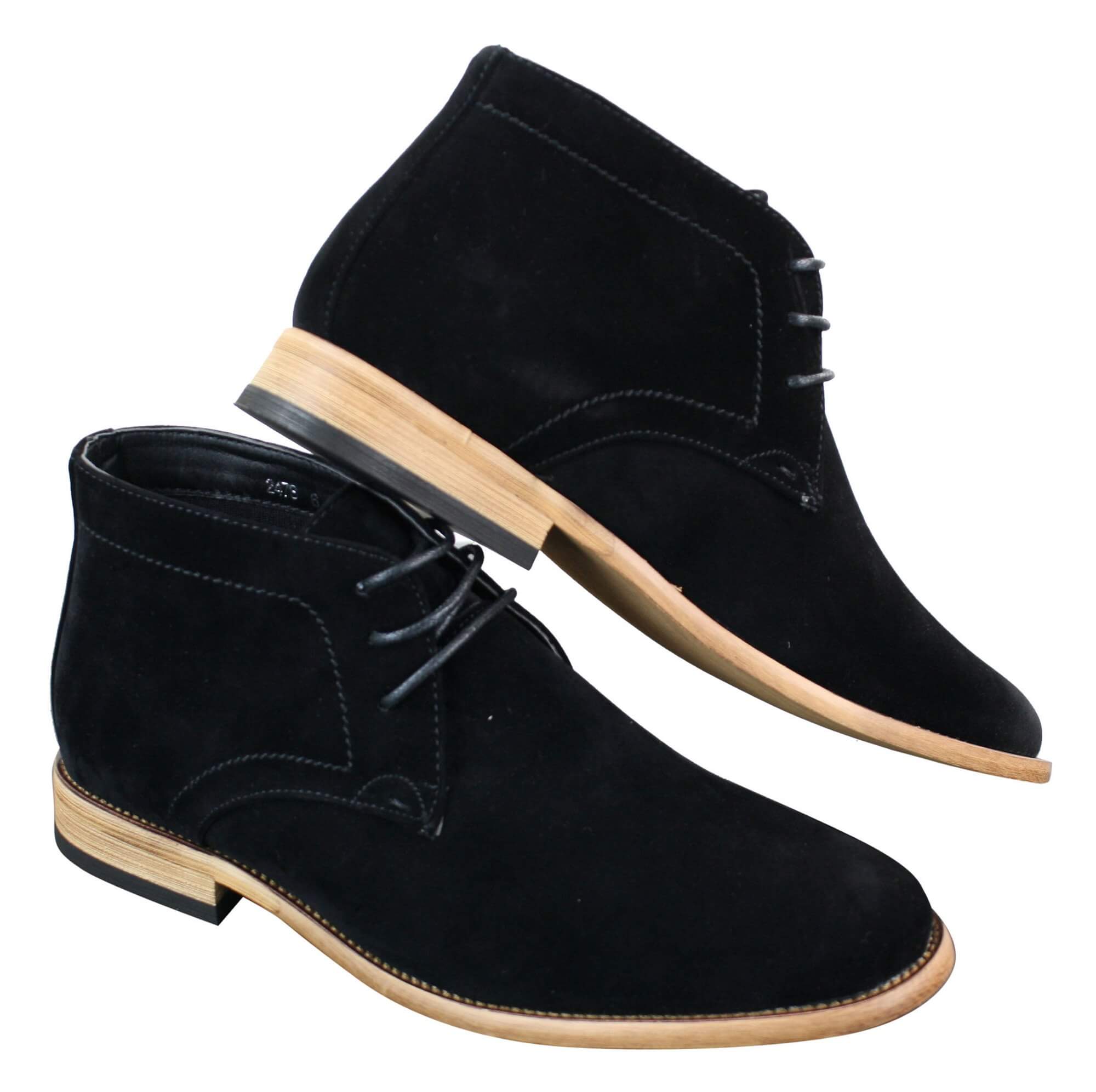 Botines de tobillo de gamuza sintética para hombre