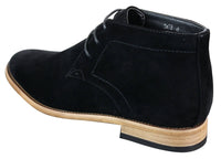 Botines de tobillo de gamuza sintética para hombre