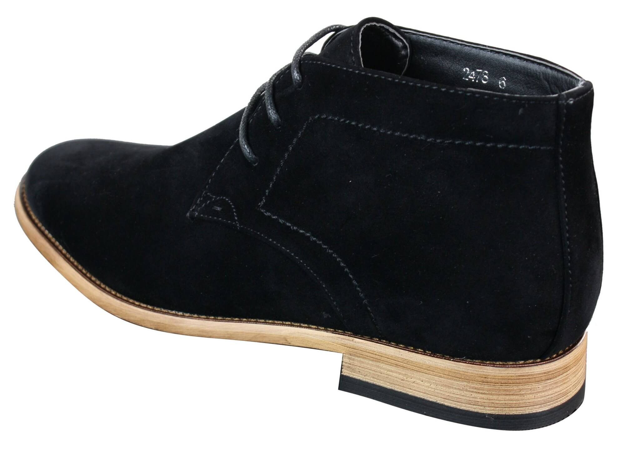 Botines de tobillo de gamuza sintética para hombre