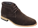 Botines de tobillo de gamuza sintética para hombre