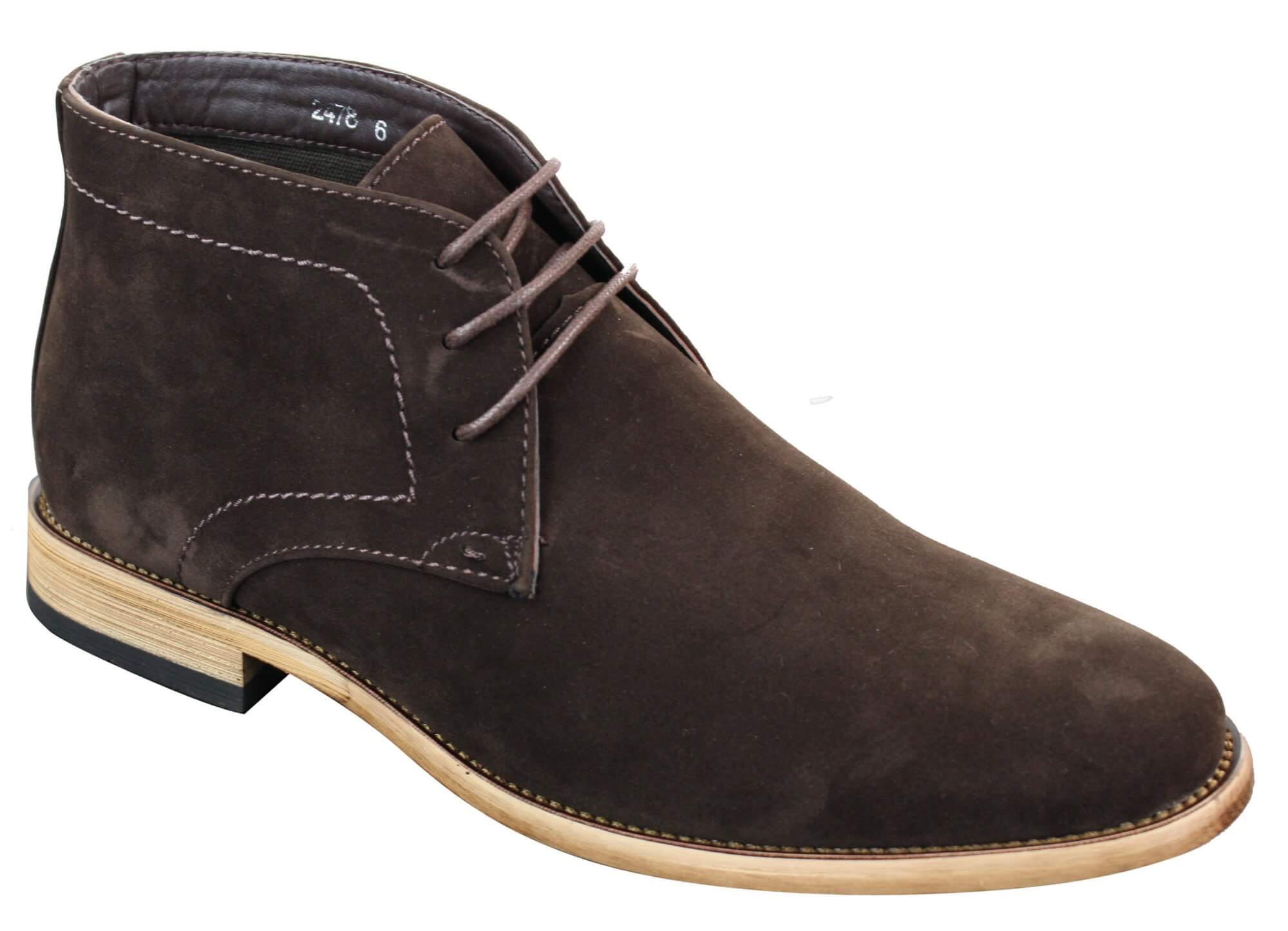 Botines de tobillo de gamuza sintética para hombre