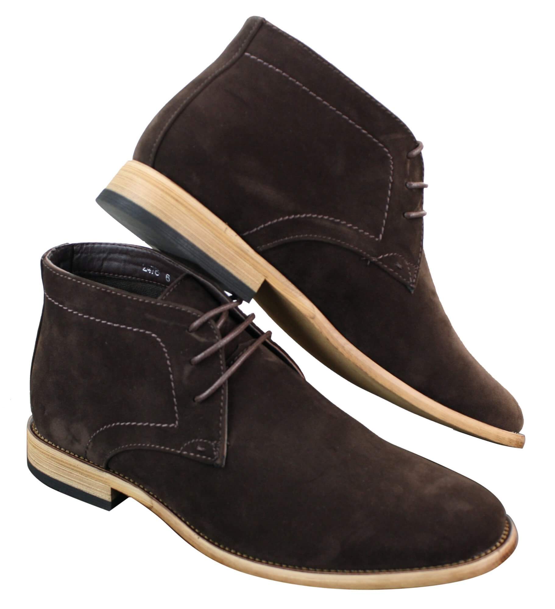 Botines de tobillo de gamuza sintética para hombre