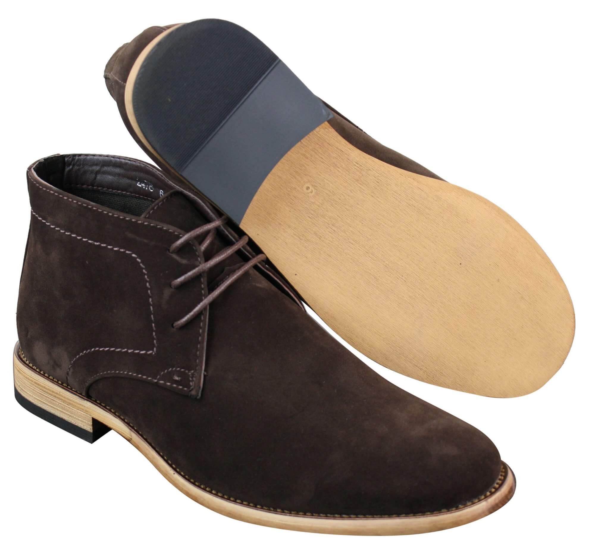 Botines de tobillo de gamuza sintética para hombre