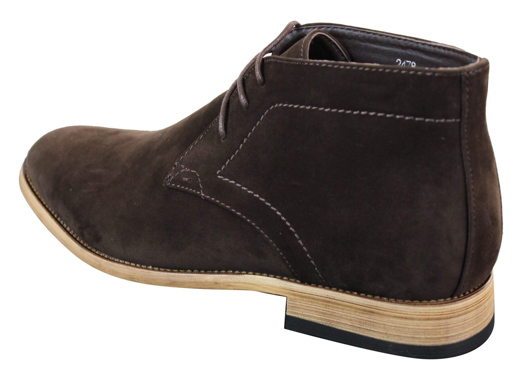 Botines de tobillo de gamuza sintética para hombre