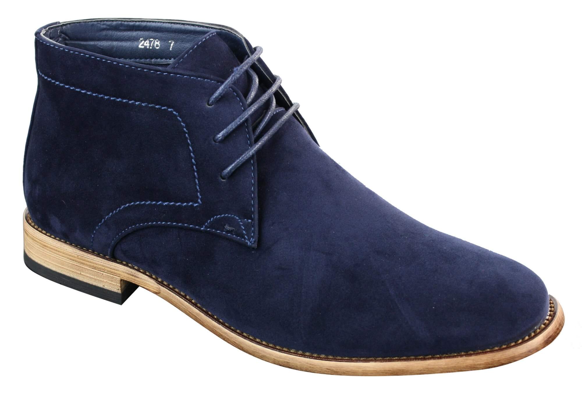 Botines de tobillo de gamuza sintética para hombre