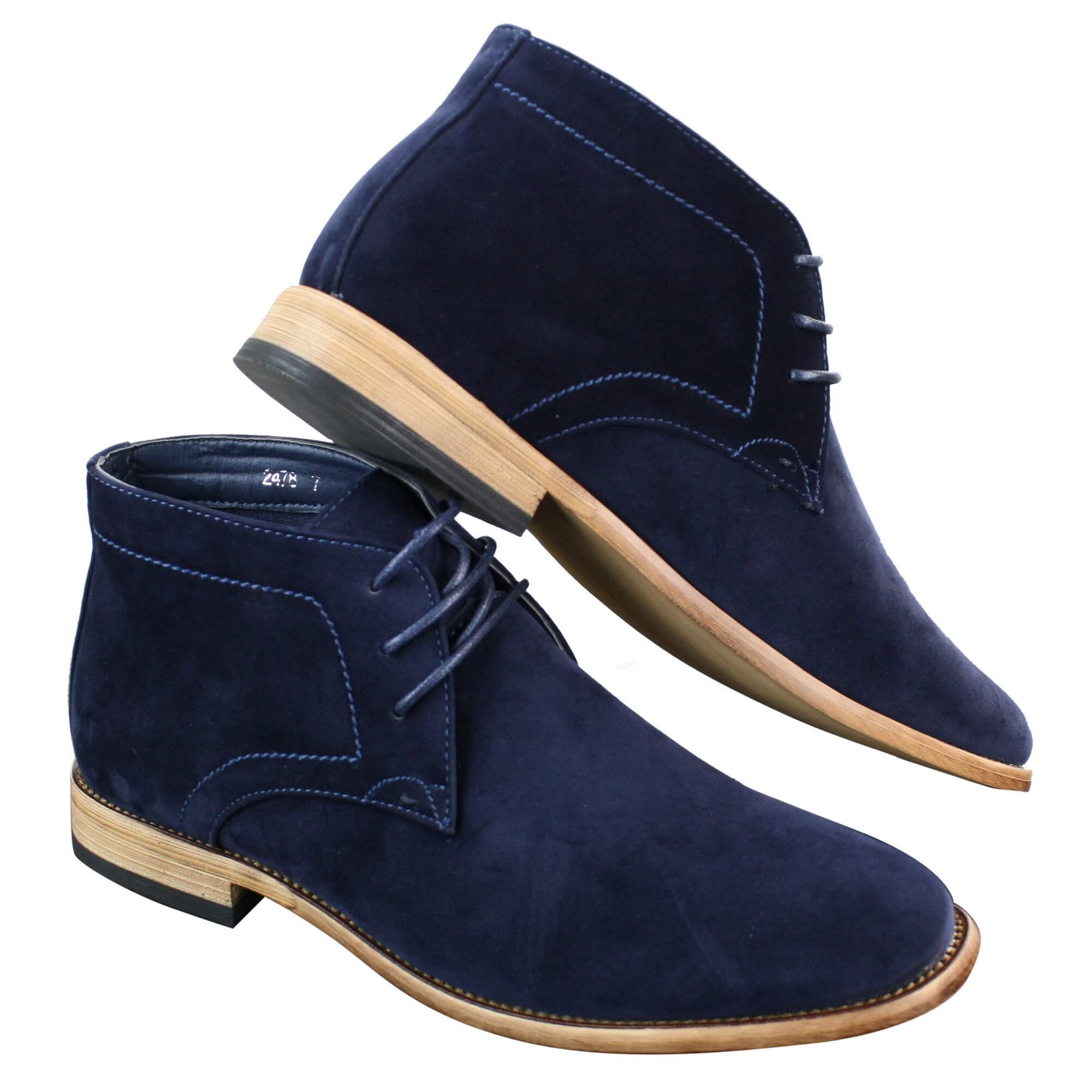 Botines de tobillo de gamuza sintética para hombre