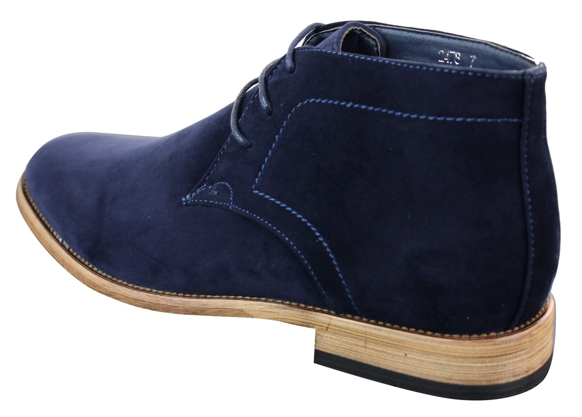 Botines de tobillo de gamuza sintética para hombre