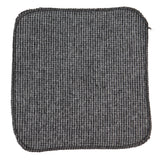 281 - Corbata y pañuelo de lana tweed gris con estampado de espiga para hombre, 2"