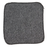 281 - Corbata y pañuelo de lana tweed gris con estampado de espiga para hombre, 2"