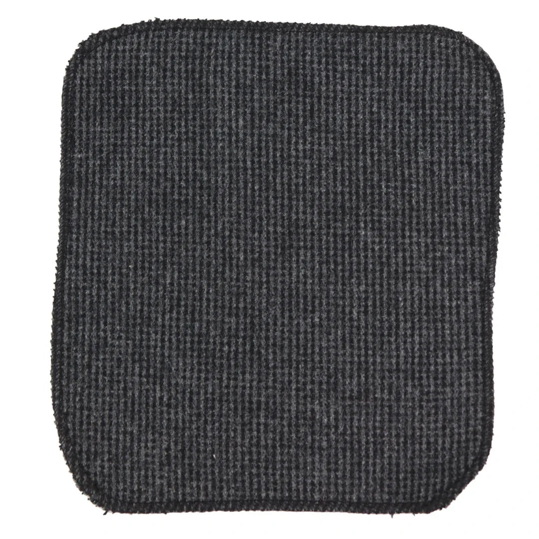 281 - Corbata y pañuelo de lana tweed de espiga color carbón para hombre de 2"