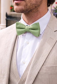 Pajarita verde salvia para hombre