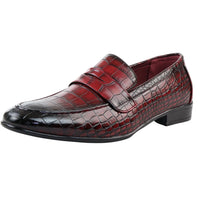 Mocasines rojos formales para hombre