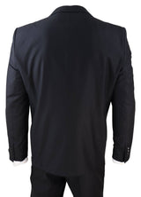 Traje clásico de tres piezas para hombre en color negro.