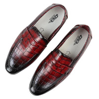 Mocasines rojos formales para hombre
