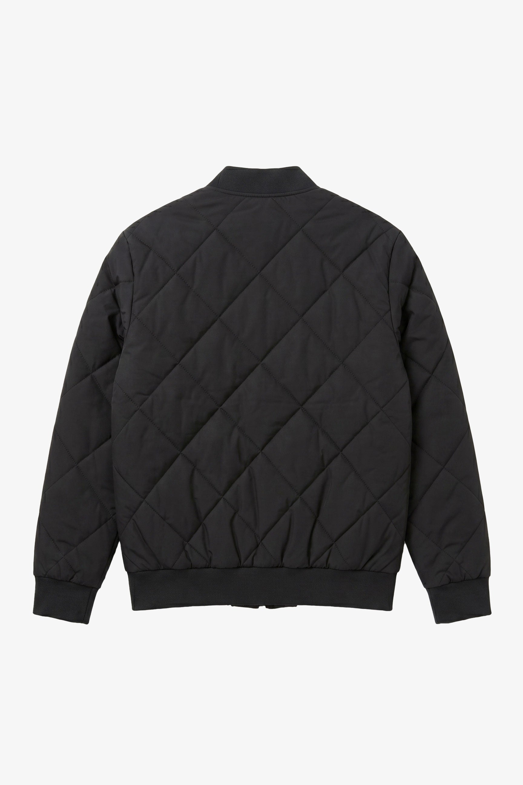 Chaqueta bomber acolchada ligera reversible 2 en 1 para hombre, color negro y beige.