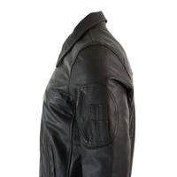 Chaqueta bomber clásica de piloto Harrington de cuero marrón para hombre