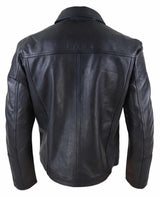 Chaqueta de cuero Nappab suave negra para hombre