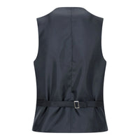 Traje negro de 5 piezas para niño: blazer, chaleco, camisa, corbata, pantalón. Ideal para bodas y funerales.