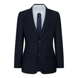 Traje azul marino de 5 piezas para niño: blazer, chaleco, camisa, corbata y pantalón para bodas y fiestas.