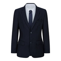 Traje azul marino de 5 piezas para niño: blazer, chaleco, camisa, corbata y pantalón para bodas y fiestas.