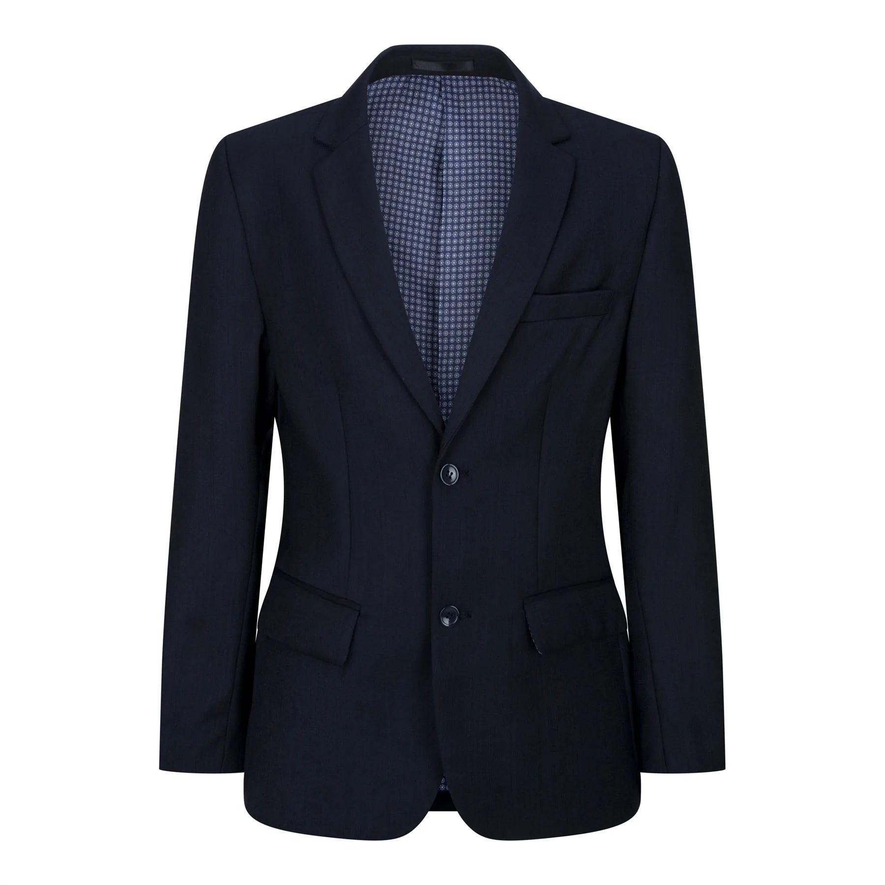 Traje azul marino de 5 piezas para niño: blazer, chaleco, camisa, corbata y pantalón para bodas y fiestas.