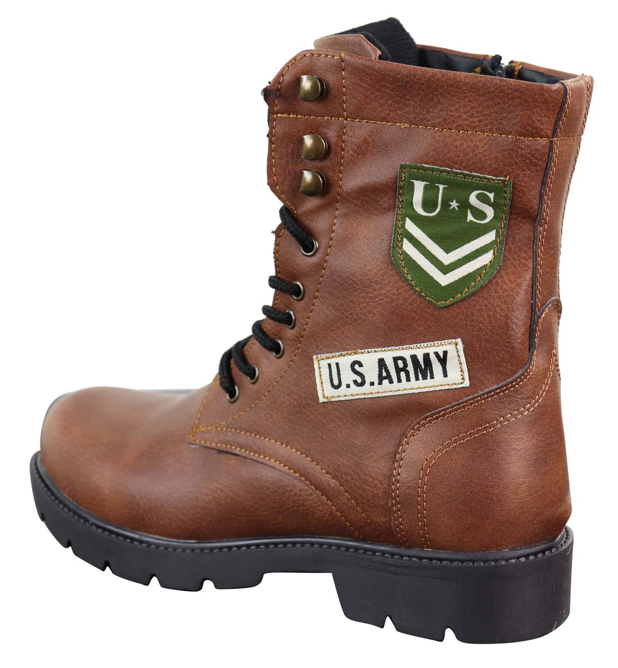 Botines de hombre estilo ejército estadounidense