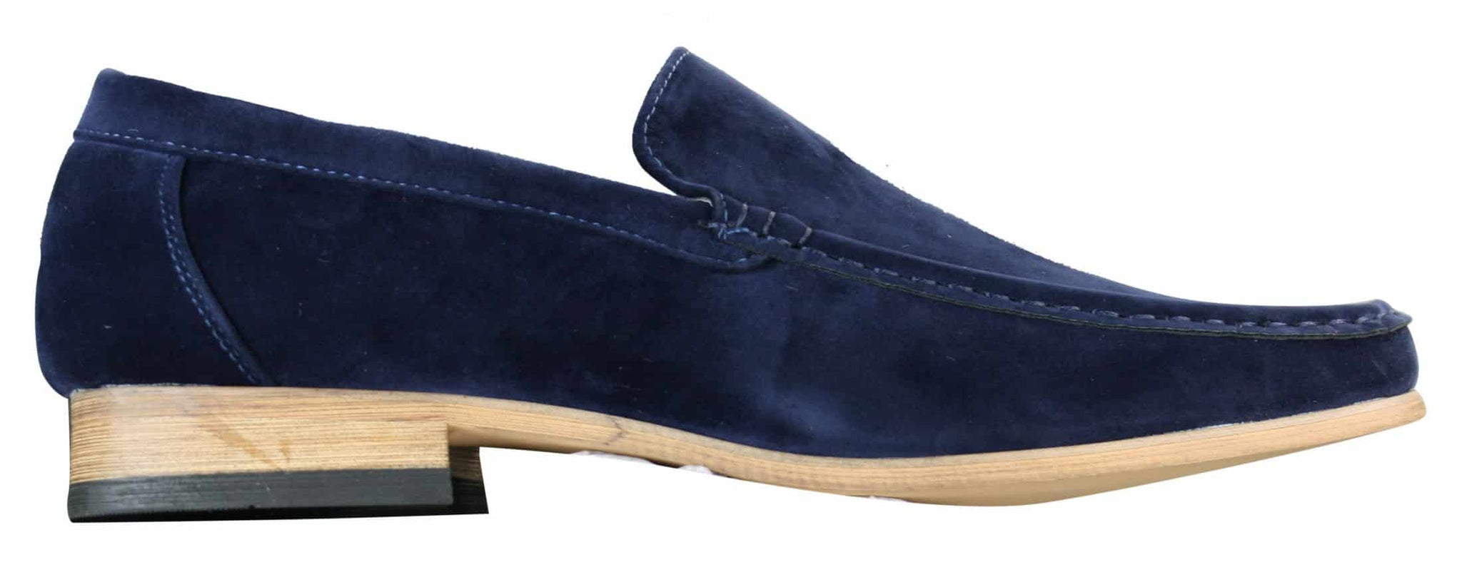 Zapatos casuales elegantes sin cordones de gamuza cuadrada Patron 5588 para hombre, estilo italiano.
