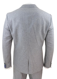 Traje de lana gris de 3 piezas para hombre
