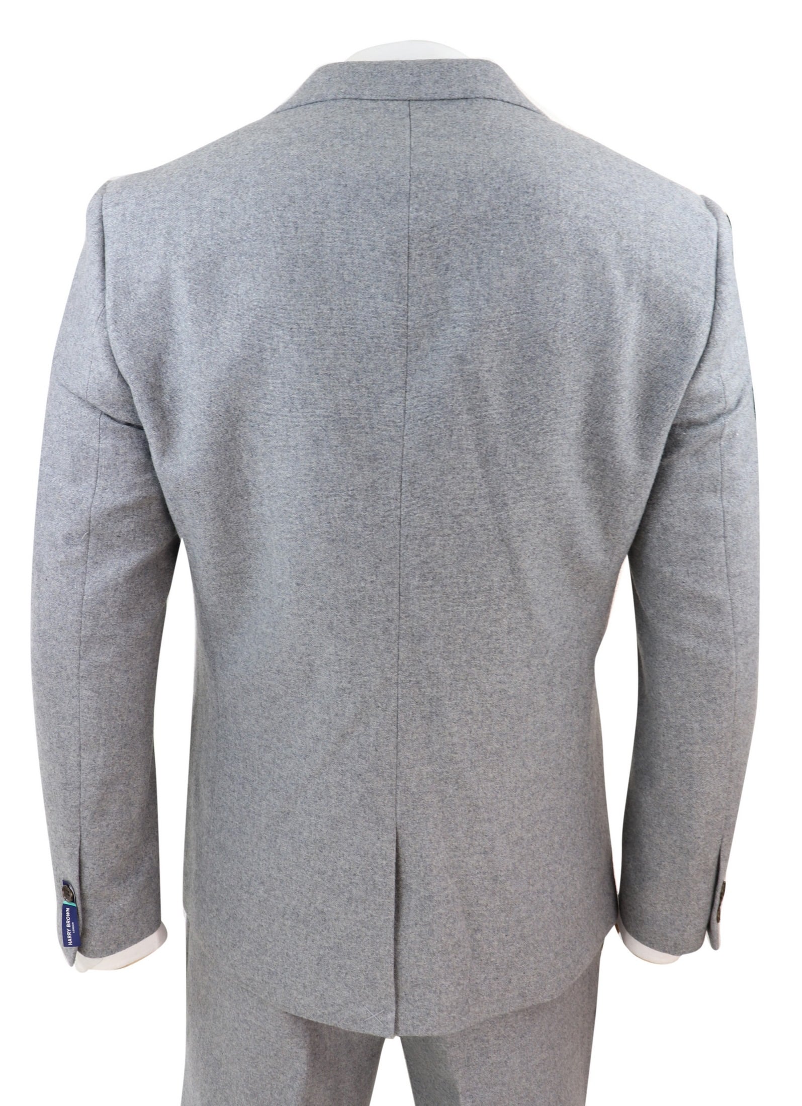 Traje de lana gris de 3 piezas para hombre