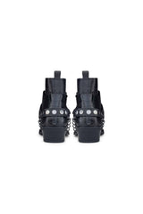 Botas vaqueras de cuero auténtico para hombre con cadena