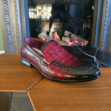 Mocasines rojos formales para hombre