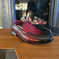 Mocasines rojos formales para hombre