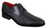 Zapatos de hombre negros de piel sintética con cordones