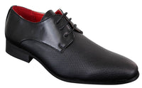 Zapatos de hombre negros de piel sintética con cordones