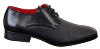 Zapatos de hombre negros de piel sintética con cordones
