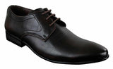 Zapatos de hombre de piel sintética con cordones, de color negro, marrón y cocodrilo, con punta elegante.