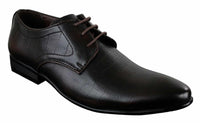 Zapatos de hombre de piel sintética con cordones, de color negro, marrón y cocodrilo, con punta elegante.