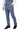 Pantalones de hombre Marc Darcy azul claro a cuadros azul marino, estilo casual elegante, tweed, corte ajustado Clinton