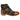 Adan - Botines Oxford de piel marrón con estampado floral para hombre