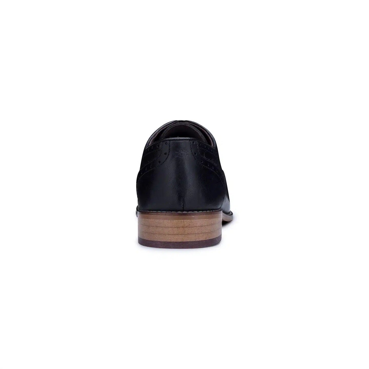 Zapatos clásicos tipo brogue de cuero auténtico para hombre, negros, con cordones, elegantes, formales, de cuero vintage.