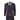 Traje de hombre de 3 piezas a cuadros morados y azules con chaleco y pantalón a cuadros en contraste para bodas.
