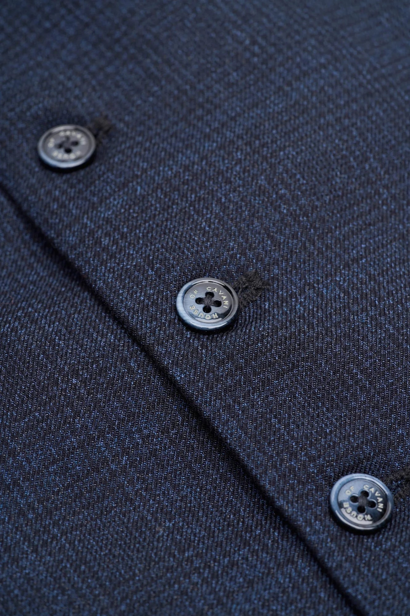 Caridi - Chaleco de tweed azul marino para hombre