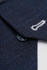 Caridi - Chaleco de tweed azul marino para hombre
