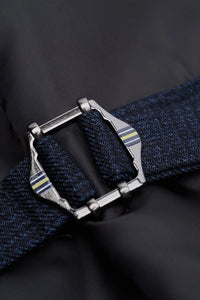 Caridi - Chaleco de tweed azul marino para hombre