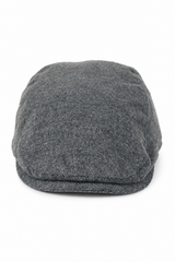 Gorra plana para hombre, estilo Baker Boy, 8 paneles, tweed, espiga gris, estilo vintage.