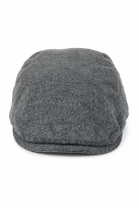 Gorra plana para hombre, estilo Baker Boy, 8 paneles, tweed, espiga gris, estilo vintage.