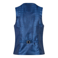 Traje de tres piezas a cuadros azul marino para niño, Red Edinson Marc Darcy, estilo clásico vintage para bodas