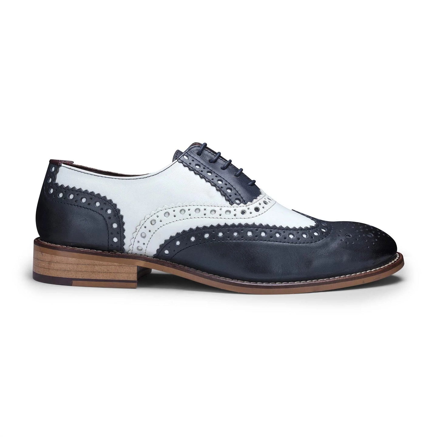 Zapatos de hombre de cuero auténtico estilo vintage, tipo brogue, de los años 20, de ante y tweed con cordones, elegantes y formales.