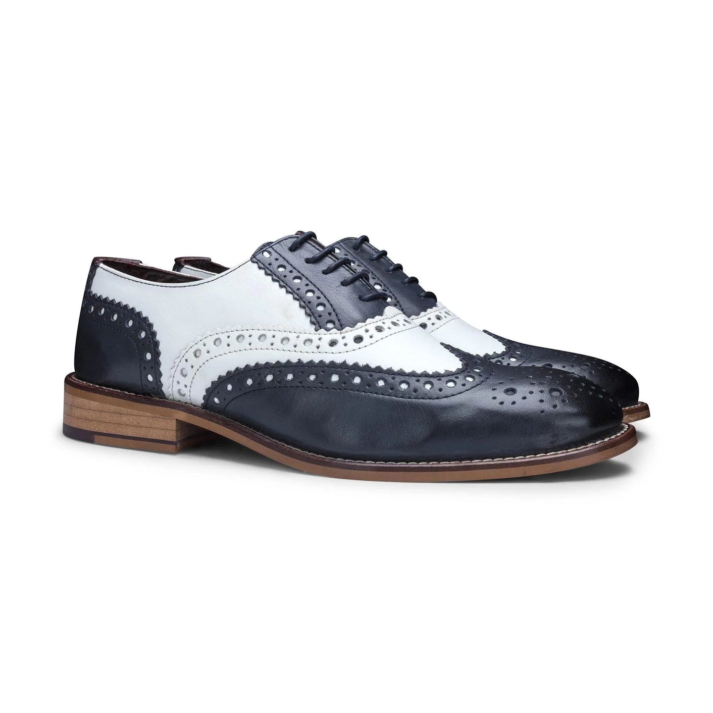 Zapatos de hombre de cuero auténtico estilo vintage, tipo brogue, de los años 20, de ante y tweed con cordones, elegantes y formales.
